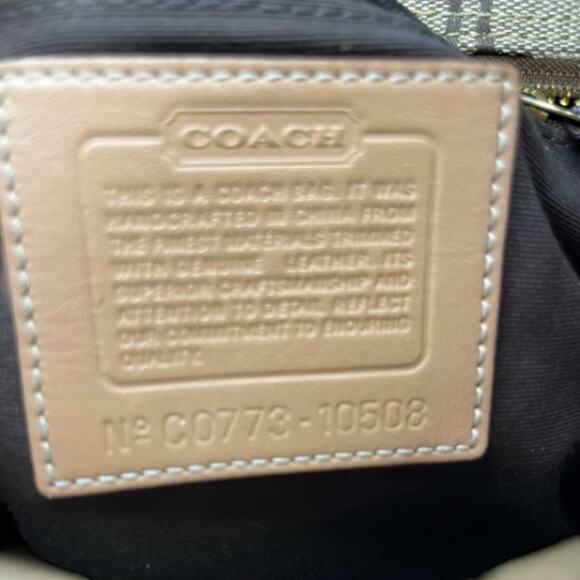 Y2K Coach 10508 Hampton Signature Satchel Bag & Wristlet - Picture 15 of 16